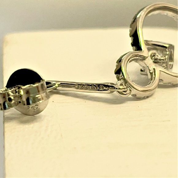 Brilliante Platinum Embraced 1.76 DEW Simulated Diamond Double Drop Earrings - Picture 4 of 11